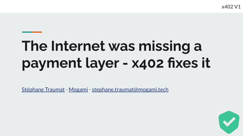 The Internet was missing a payment layer - x402 fixes it - x402 V1